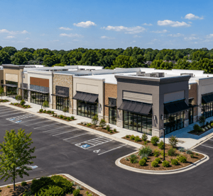 Commercial roofing services for commercial plazas