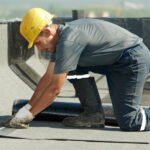 Commercial flat roof repair service for an industrial facility in St. Louis, Missouri