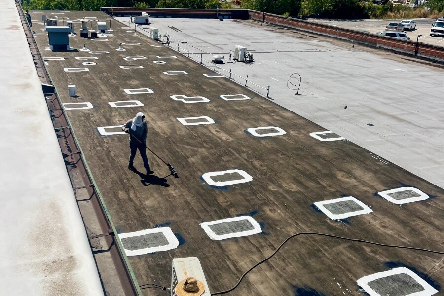 chicago-commercial-roof-repair-flat-roof-patching-99 Commercial roof repair project in Chicago with flat roof patching and membrane repairs