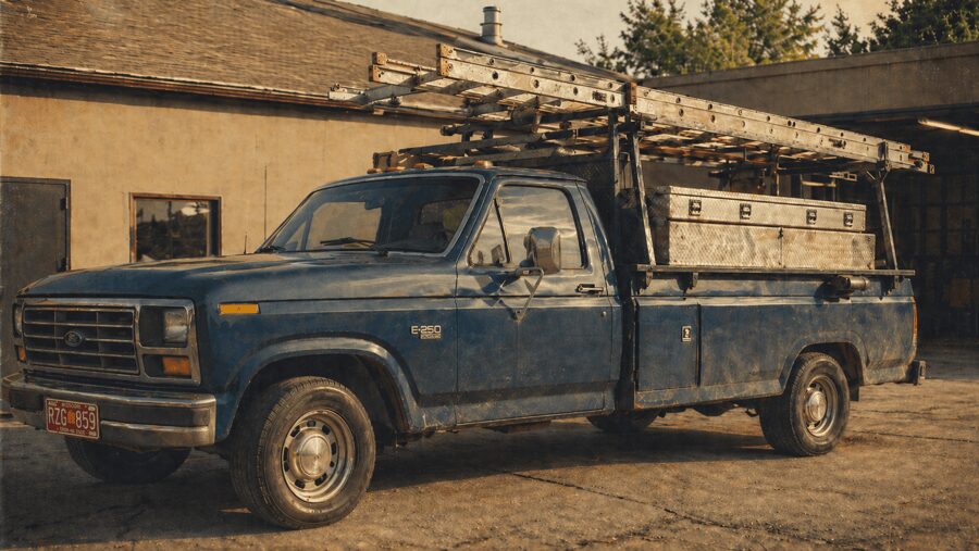 Old-Truck-for-Commercial-Roofing-Contractor-1 Old Work Truck for Commercial Roofing Contractors