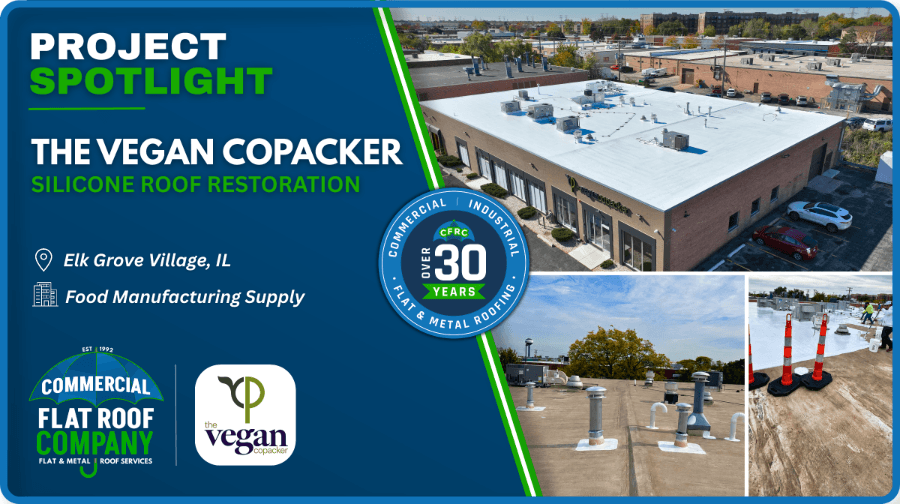 vegan-copacker-roof-restoration-project-spotlight-1 Project Highlight Video of Roof Restoration for Vegan Copacker in Elk Grove Village, IL