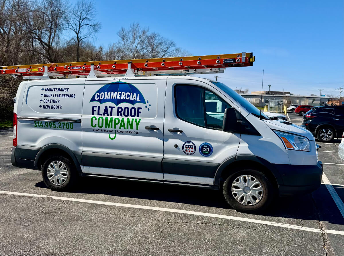 Commercial Flat Roof Company Fleet Service Vehicle