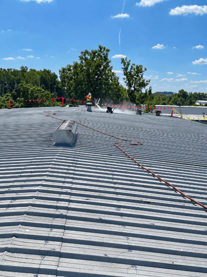 Commercial Metal Roof Coatings Before