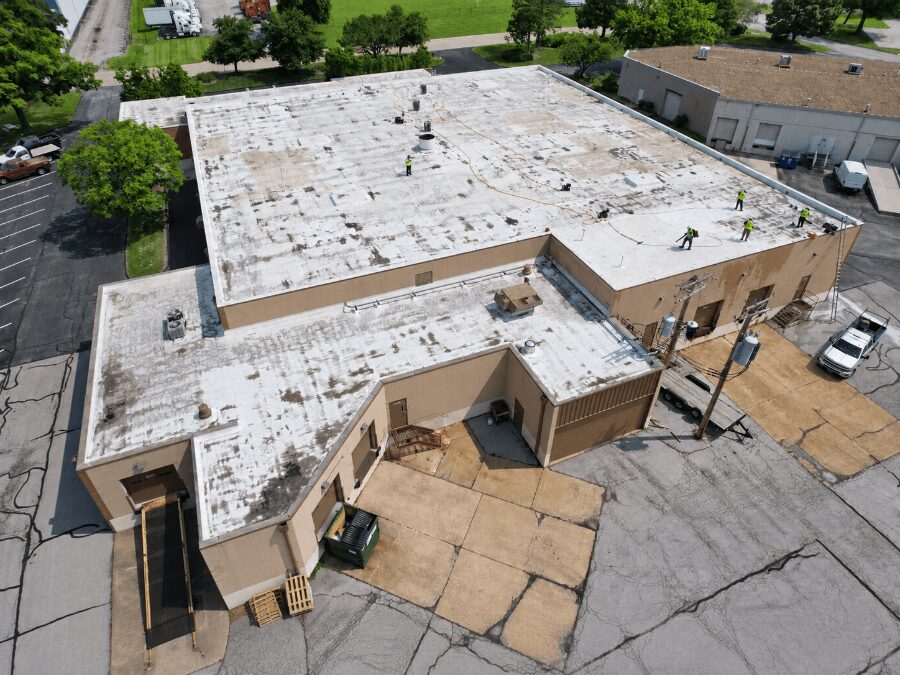 Commercial Roof Restoration Before