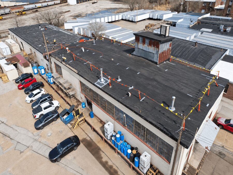 Commercial Roof Restoration Before
