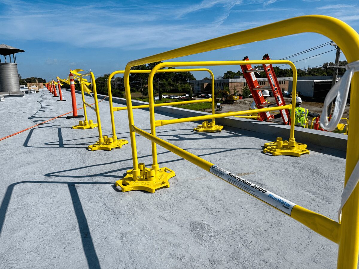 Commercial Roofing Safety BlueWater Guard Rail System