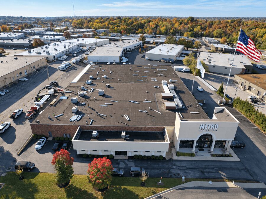Metro Lighting Commercial Roof Before