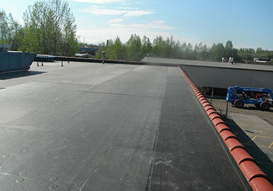 industrial-epdm-rubber-roofing-system-99 EPDM rubber roofing system on an industrial flat roof
