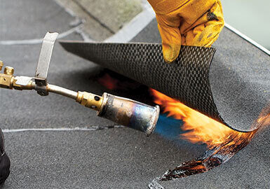 st-louis-mo-modified-bitumen-commercial-roof Modified bitumen commercial flat roof system in St. Louis, Missouri