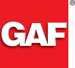 gaf-logo GAF logo for commercial flat roof repair, TPO, metal, and flat roof restoration.