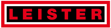 Leister logo with bold red letters, symbolizing flat roof restoration and TPO repair.